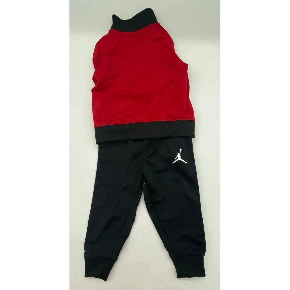 Jordan Infant Red Black Jumpman Tracksuit Set 12M A449-KR5